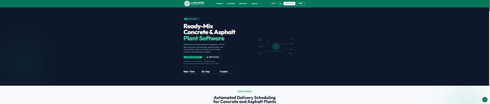 Linkoper — software for ready-mix concrete & asphalt plants